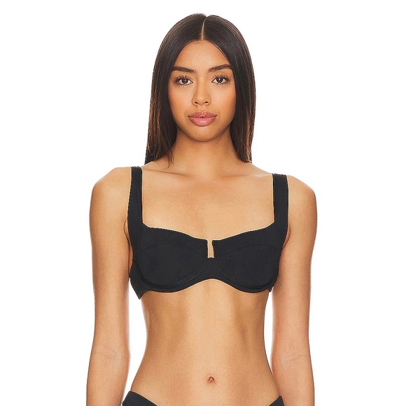 L*Space Camellia Purple Orange Floral Underwire Bikini Top in Paradise - Picture 7 of 10